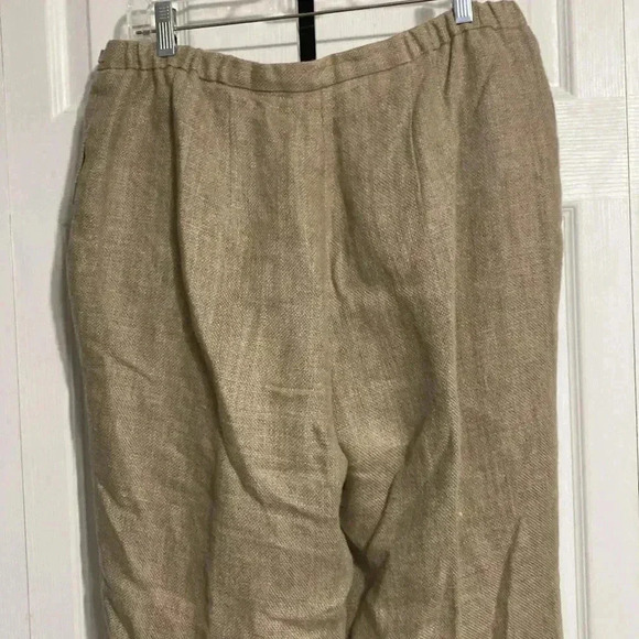 Harve Bernard linen lined tan pants trousers - Picture 7 of 11